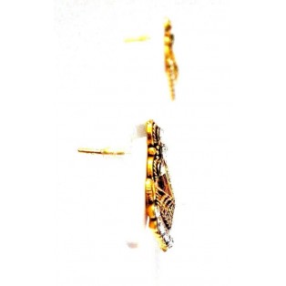 Golden Oxidized Women Earring Jhumka Jhumki Jewelry Drop PushBack Classy Gift 63
